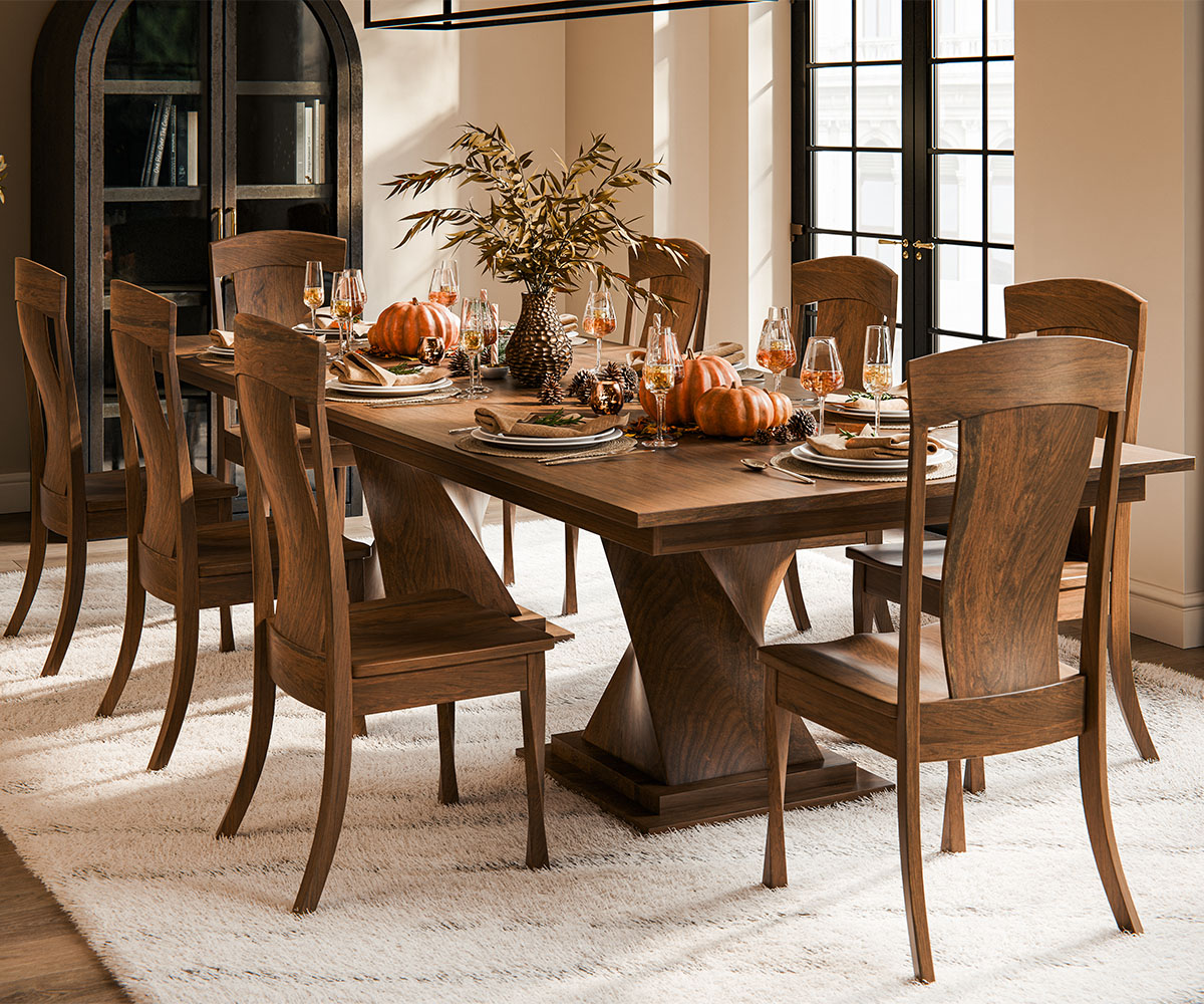 Lexington Double Pedestal Table Collection room setting